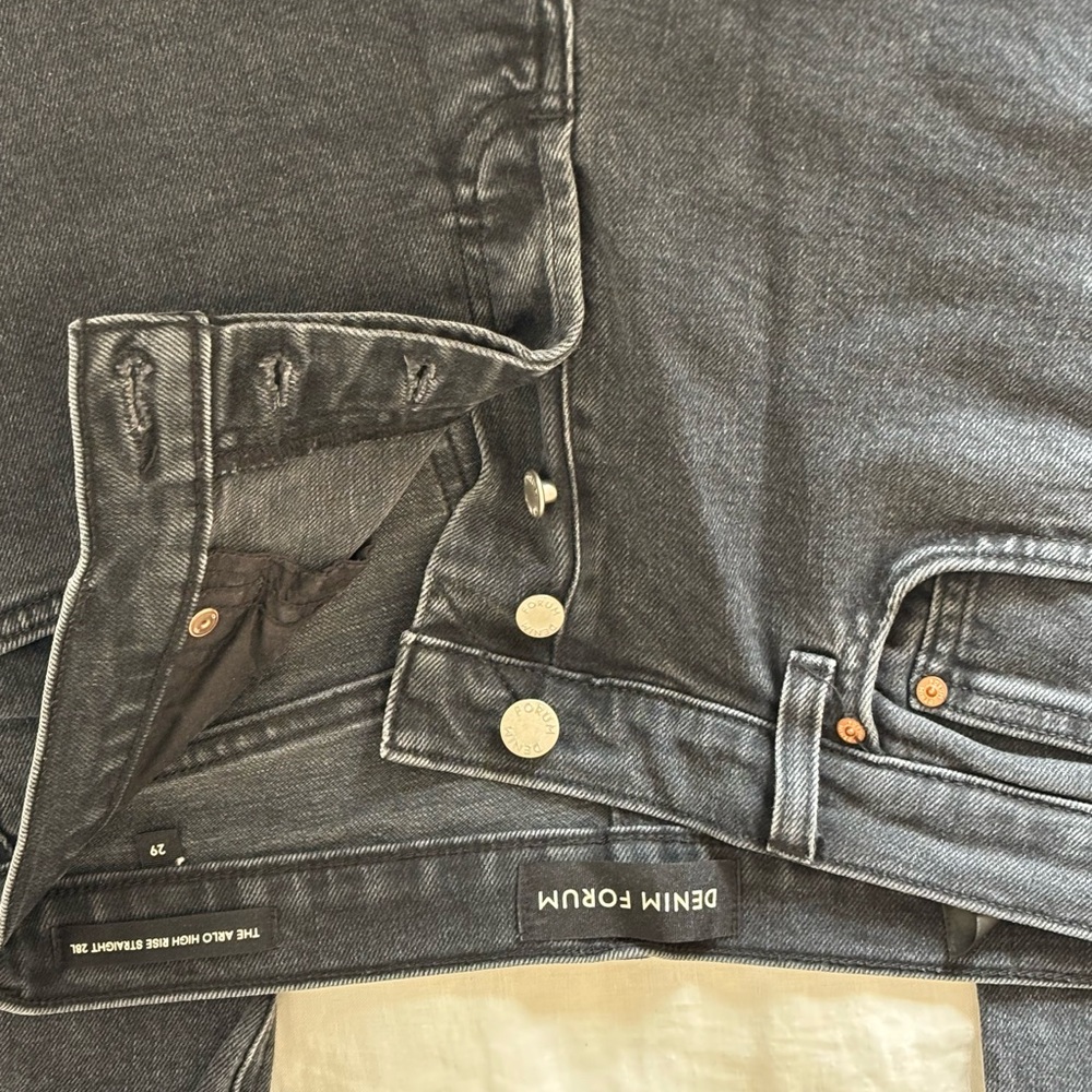 Denim Forum Black straight Jeans